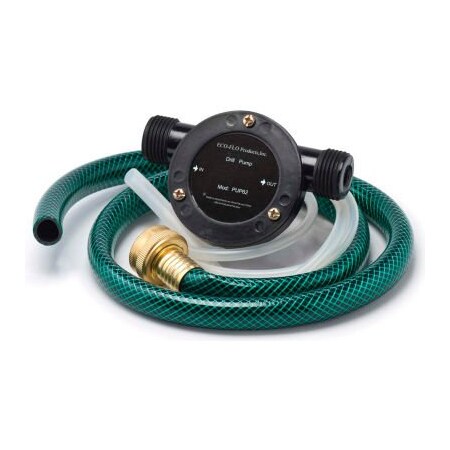 Eco Flo Products Eco-Flo Portable Utility Drill Pump, 3' Garden Hose, 1/4" ID Hose, 360 GPH PUP62